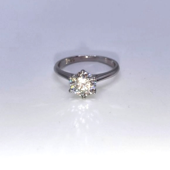 ๐ฆ 1ct Authentic Moissanite Diamond Solitaire Engagement Ring 925 Silver - Picture 2 of 9